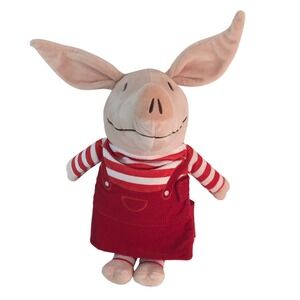 Zoobies Book Buddies Olivia the Pig Storybook Plush 16" Red Striped‎ 2012 Toy